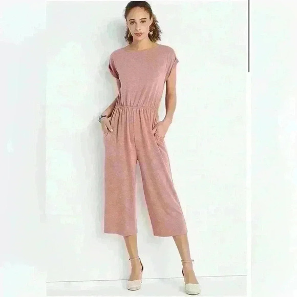 Maurices 24/7 French Terry Reversible Short Sleeve Jumpsuit Size Small - Picture 3 of 12
